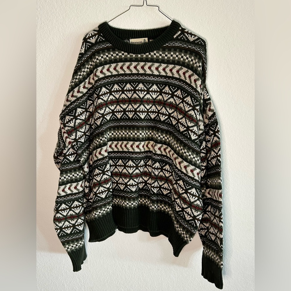 Vintage Men’s Fieldmaster crewneck sweater multicolor Fair Isle Sz 2X